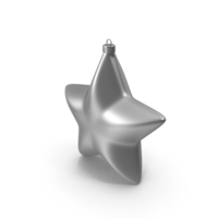 Silver Star Christmas Ornament PNG & PSD Images