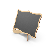 Carved Plywood Chalkboard On Stand PNG & PSD Images