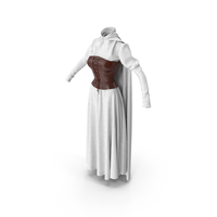 Corset Dress With Cape PNG & PSD Images