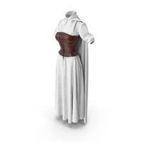 Corset Dress With Cape PNG & PSD Images