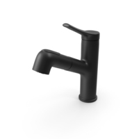 WaterSong Bathroom Sink Faucet - Black Matt PNG & PSD Images