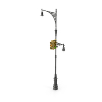New York Street Lamp With Traffic Lights PNG & PSD Images