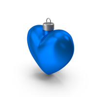 Blue Heart Christmas Ornament PNG & PSD Images