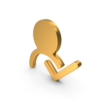 Gold Account With Tick Icon PNG & PSD Images