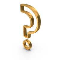 Gold Question Mark Outline Icon PNG & PSD Images