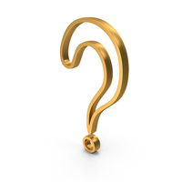 Gold Question Mark Outline Icon PNG & PSD Images