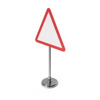 Blank Traffic Hazard Warning Sign PNG & PSD Images
