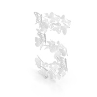 Monochrome Butterflies Number 5 PNG & PSD Images