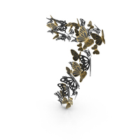 Black Butterflies Number 7 PNG & PSD Images