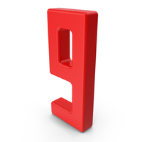 Digit 9 Red PNG & PSD Images