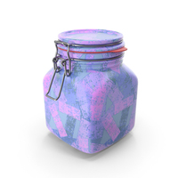Ceramic Square Jar PNG & PSD Images