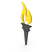 Yellow Torch Icon PNG & PSD Images