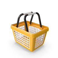 Shopping Basket Yellow PNG & PSD Images