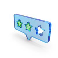 Two Star Chat Bubble Rating Symbol PNG & PSD Images