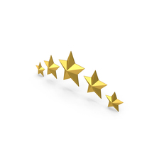 Five Stars Rating Gold PNG & PSD Images