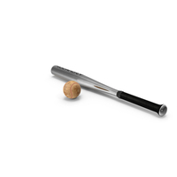 Aluminium Baseball Bat and Ball PNG & PSD Images