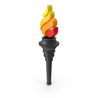 Black Cartoon Torch Icon PNG & PSD Images