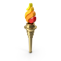 Colorful Cartoon Torch Icon PNG & PSD Images