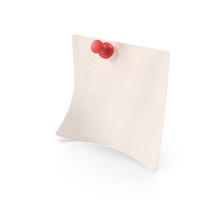 Note Paper With Pushpin PNG & PSD Images