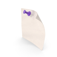 Note Paper With Pushpin PNG & PSD Images