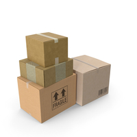 Stacked Cardboard Boxes PNG & PSD Images