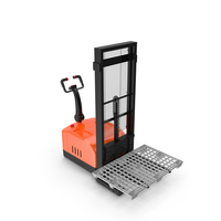 Electric Pallet Stacker With Plastic Pallet PNG & PSD Images