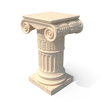 Greek Ionic Order Column Pillar Pedestal Statue PNG & PSD Images