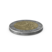 Italy BiMetallic 2 Euro Coin PNG & PSD Images