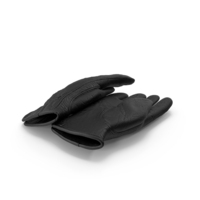 Mens Full Grain Black Leather Gloves PNG & PSD Images