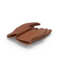 Vintage Light Tan Leather Gloves PNG & PSD Images