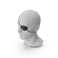 Black Eye Patch on Mannequin PNG & PSD Images