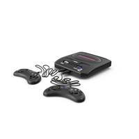 Game Console Sega Mega Drive Two with Joystick PNG & PSD Images