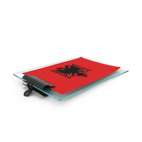 Albania Flag Paper On Pad PNG & PSD Images