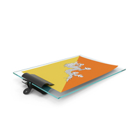 Bhutan Flag Paper On Pad PNG & PSD Images