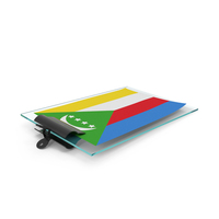 Comoros Flag Paper On Pad PNG & PSD Images