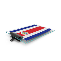 Costa Rica Flag Paper On Pad PNG & PSD Images