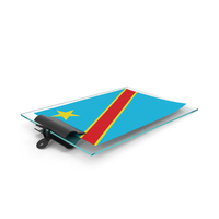 Democratic Republic of the Congo Flag Paper On Pad PNG & PSD Images