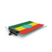 Ethiopia Flag Paper On Pad PNG & PSD Images