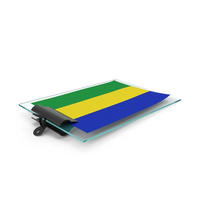 Gabon Flag Paper On Pad PNG & PSD Images