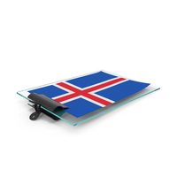 Iceland Flag Paper On Pad PNG & PSD Images