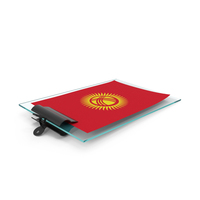 Kyrgyzstan Flag Paper On Pad PNG & PSD Images