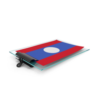Laos Flag Paper On Pad PNG & PSD Images