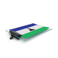 Lesotho Flag Paper On Pad PNG & PSD Images