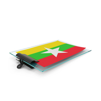 Myanmar Flag Paper On Pad PNG & PSD Images