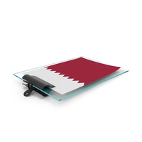 Qatar Flag Paper On Pad PNG & PSD Images