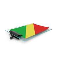 Republic of the Congo Flag Paper On Pad PNG & PSD Images