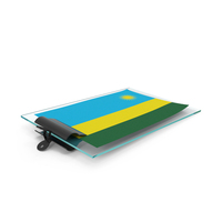 Rwanda Flag Paper On Pad PNG & PSD Images
