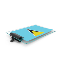 Saint Lucia Flag Paper On Pad PNG & PSD Images
