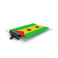 Sao Tome And Principe Flag Paper On Pad PNG & PSD Images