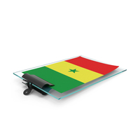 Senegal Flag Paper On Pad PNG & PSD Images